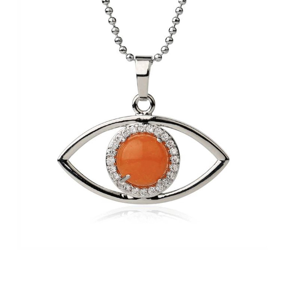 Collier Jade Orange "Julia"