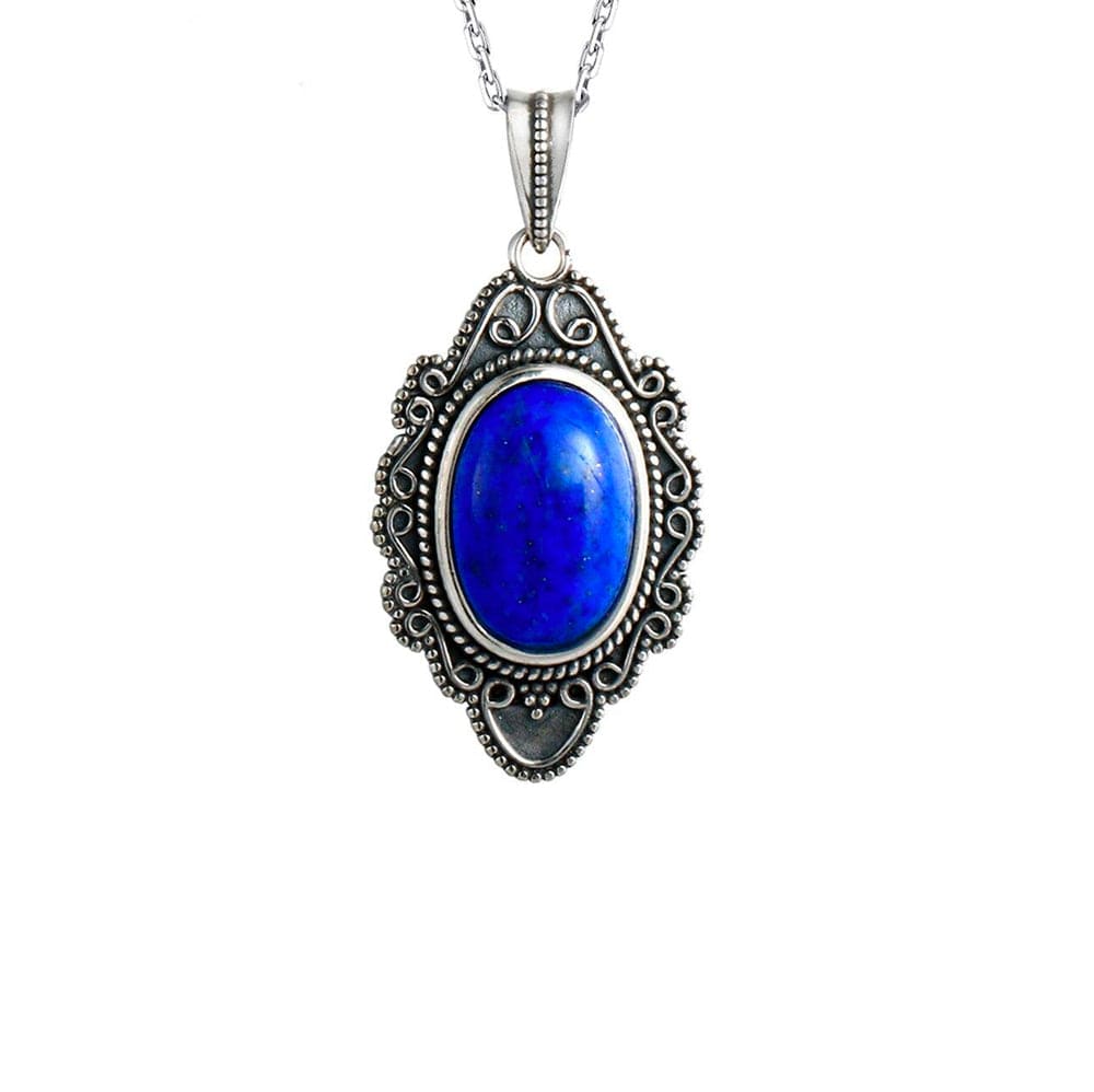 Collier Lapis Lazuli "Amel" en Argent Sterling