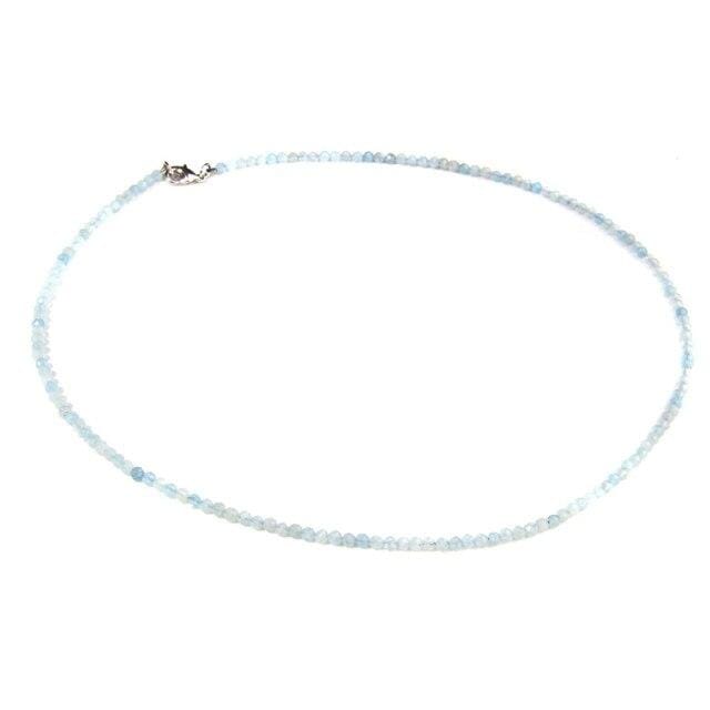 Collier Lithothérapie Aigue Marine "Emma"
