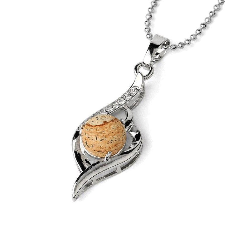 Collier Lithothérapie Jaspe Paysage "Sharon"