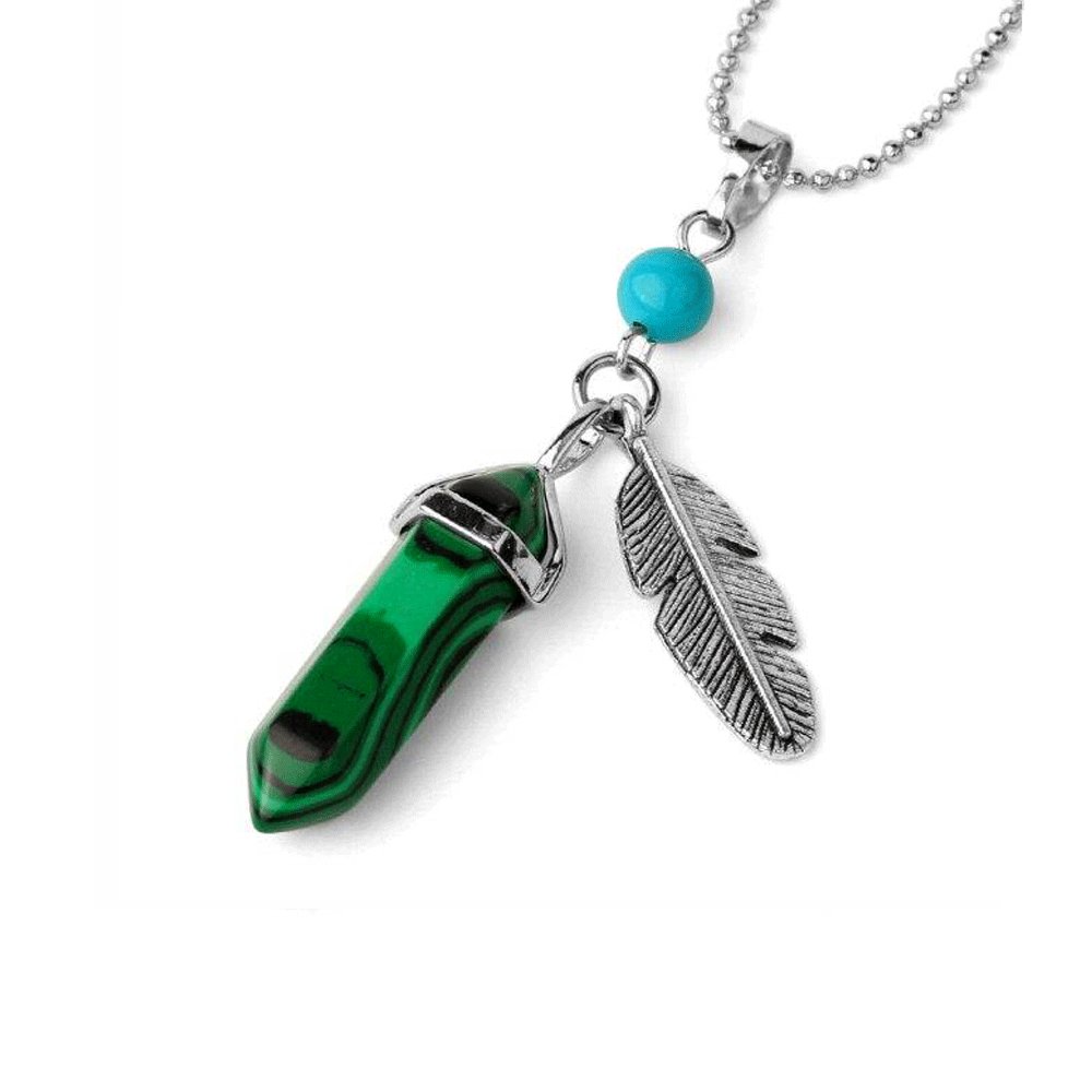 Collier Lithothérapie Malachite "Ombeline"