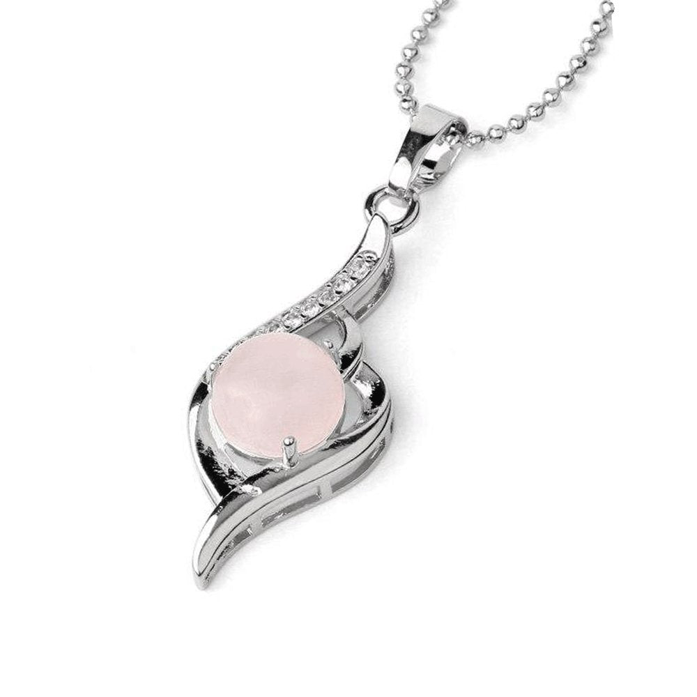 Collier Lithothérapie Quartz Rose "Dina"
