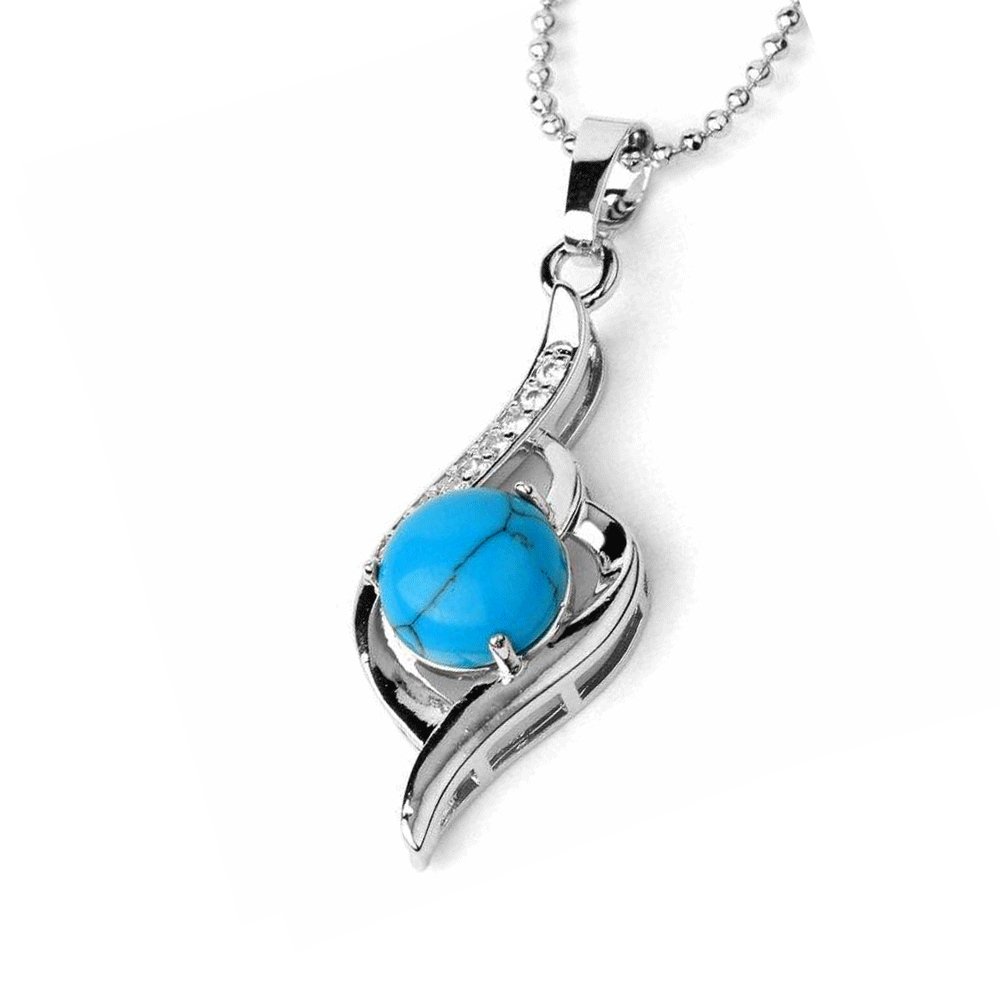 Collier Lithothérapie Turquoise "Flore"