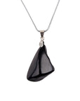 Collier Obsidienne Noire "Isaline" en Acier Inoxydable
