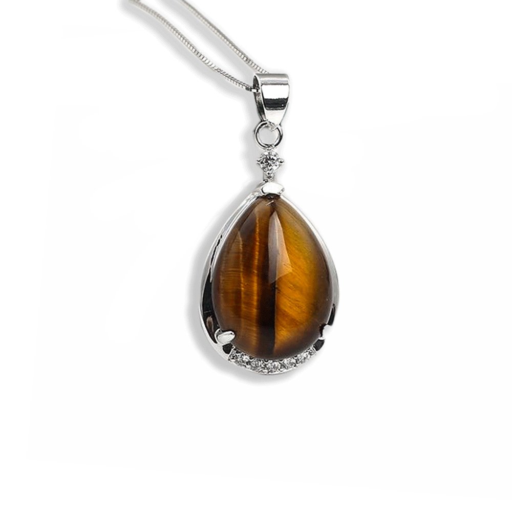 Collier Oeil De Tigre "Charly" en Argent 925