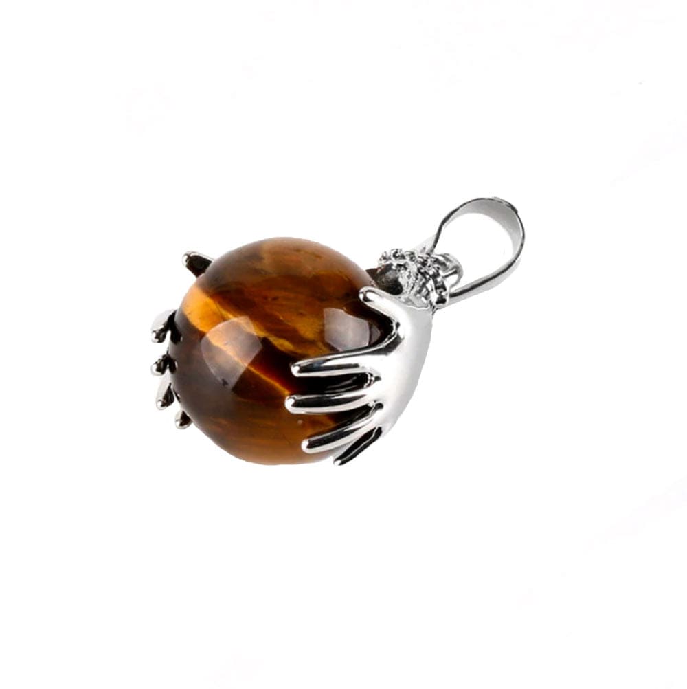 Collier Oeil De Tigre "Kiara" en Plaqué Argent