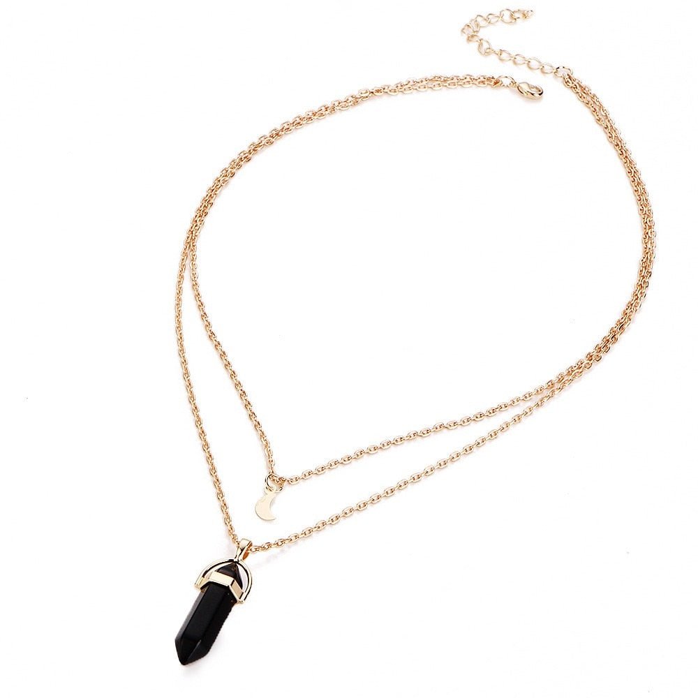 Collier Onyx Noir "Sara"