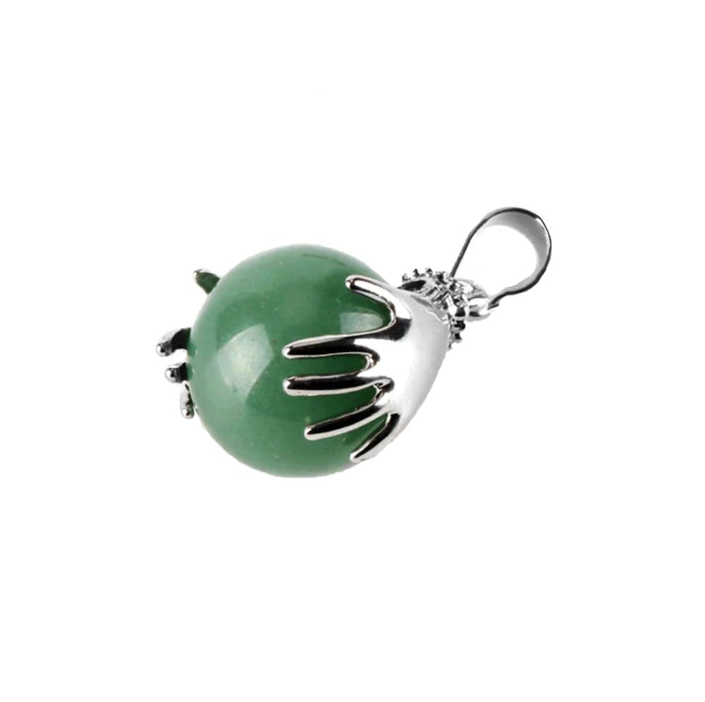 Collier Perles Aventurine "Eva" en Plaqué Argent