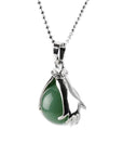 Collier Perles Aventurine "Eva" en Plaqué Argent