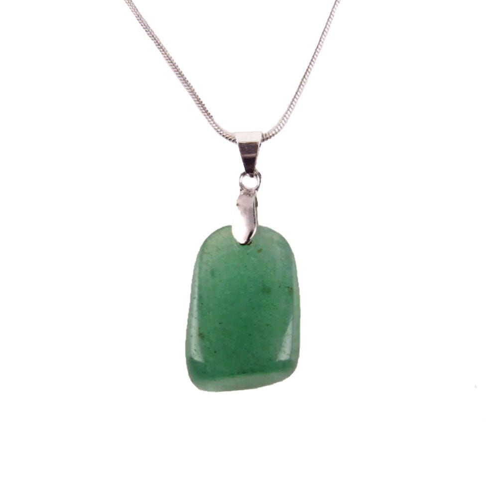Collier Perles Aventurine "Lya" en Acier Inoxydable