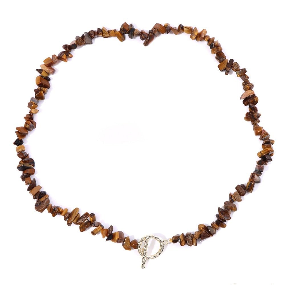 Collier Perles Oeil De Tigre "Charlyne"