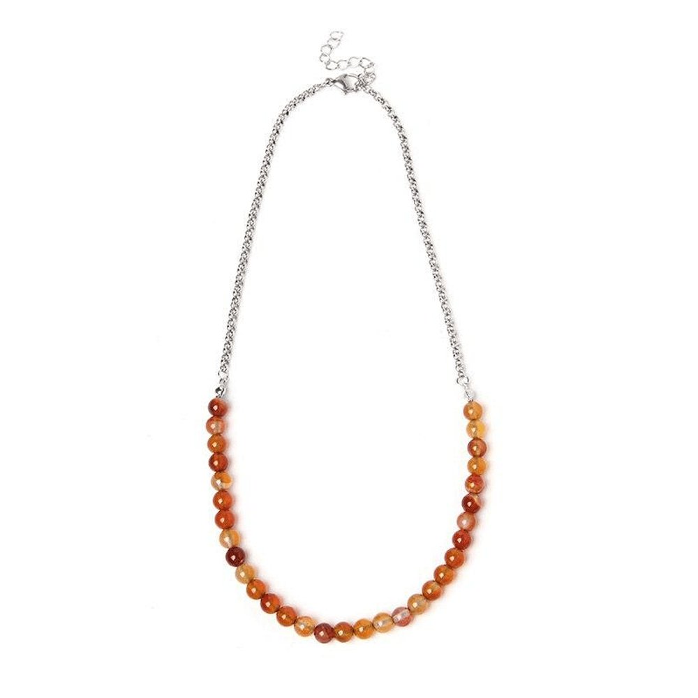 Collier Pierre Agate Rouge "Gerty"