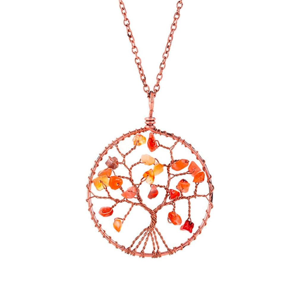 Collier Pierre Agate Rouge "Sharon"