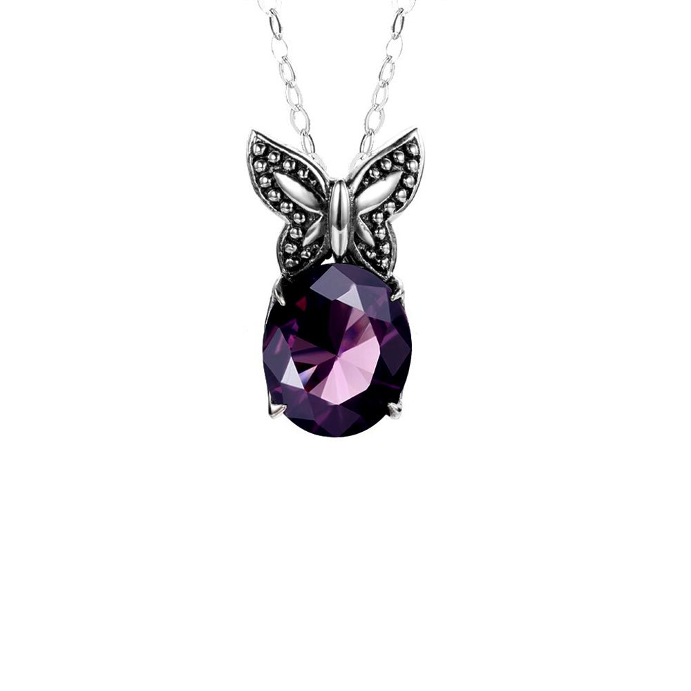 Collier Pierre Améthyste "Esther" en Argent Sterling
