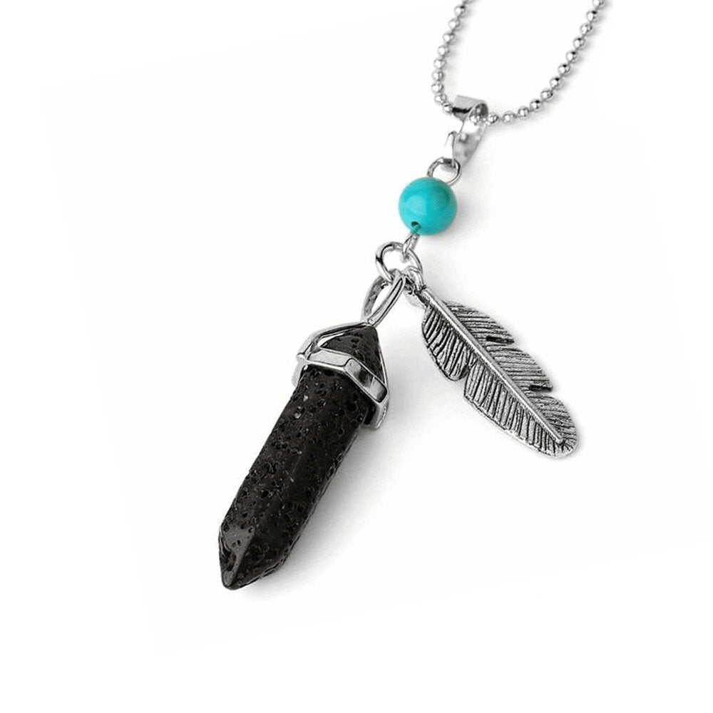 Collier Pierre De Lave "Fluma"