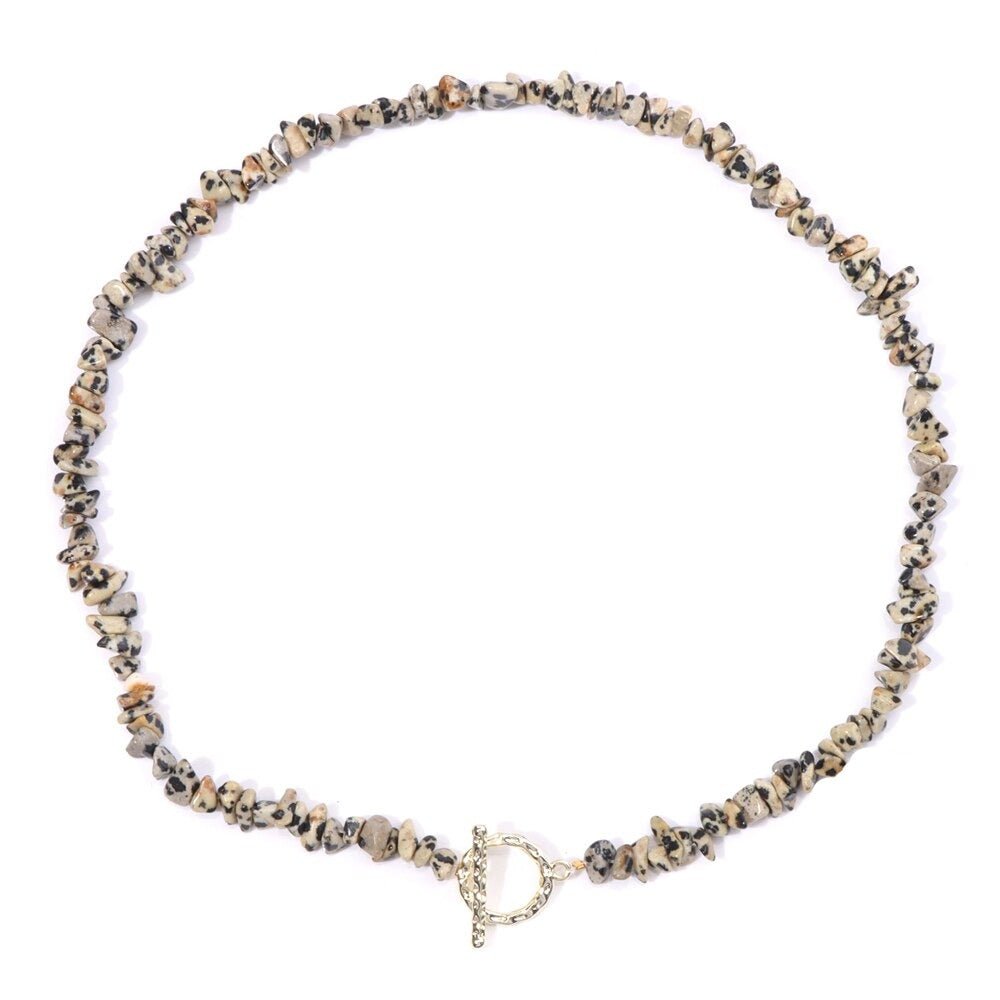 Collier Pierre Jaspe Dalmatien "Roxanne"