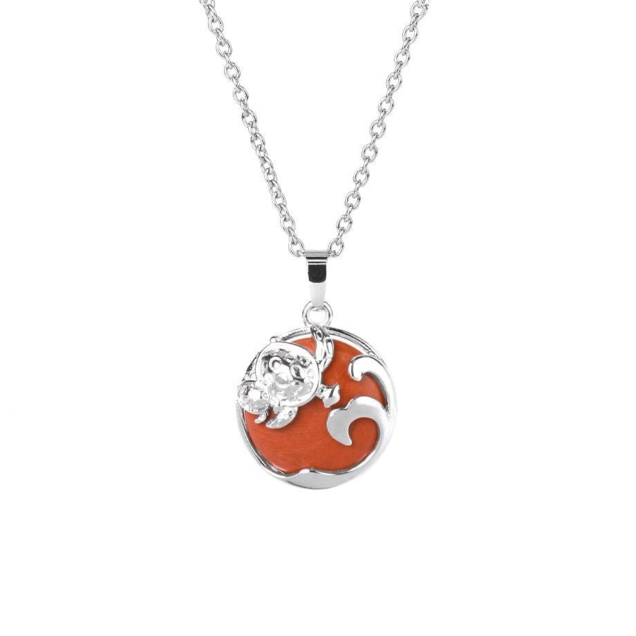 Collier Pierre Jaspe Rouge "Meghan"