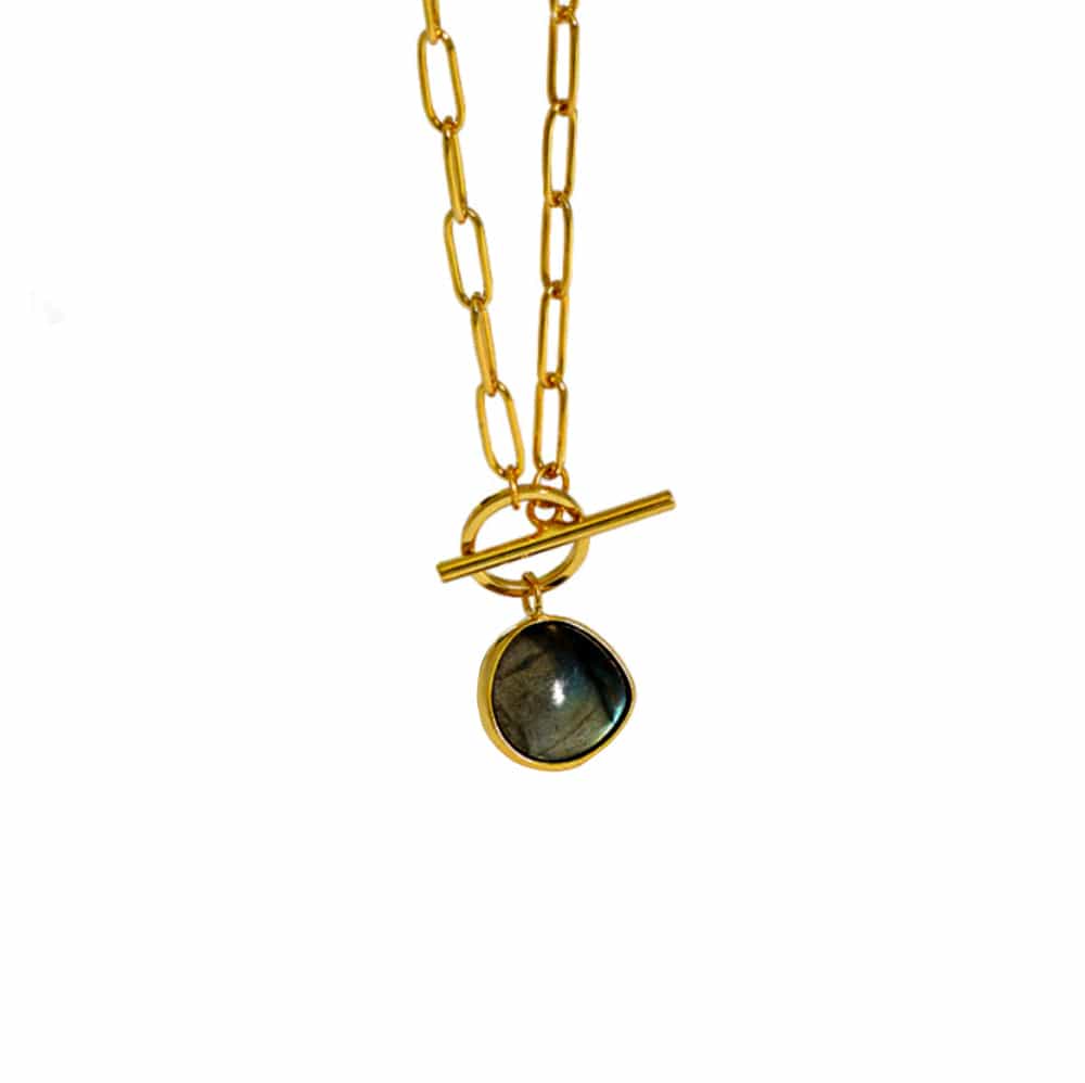 Collier Pierre Labradorite "Bérénice" en Argent 925