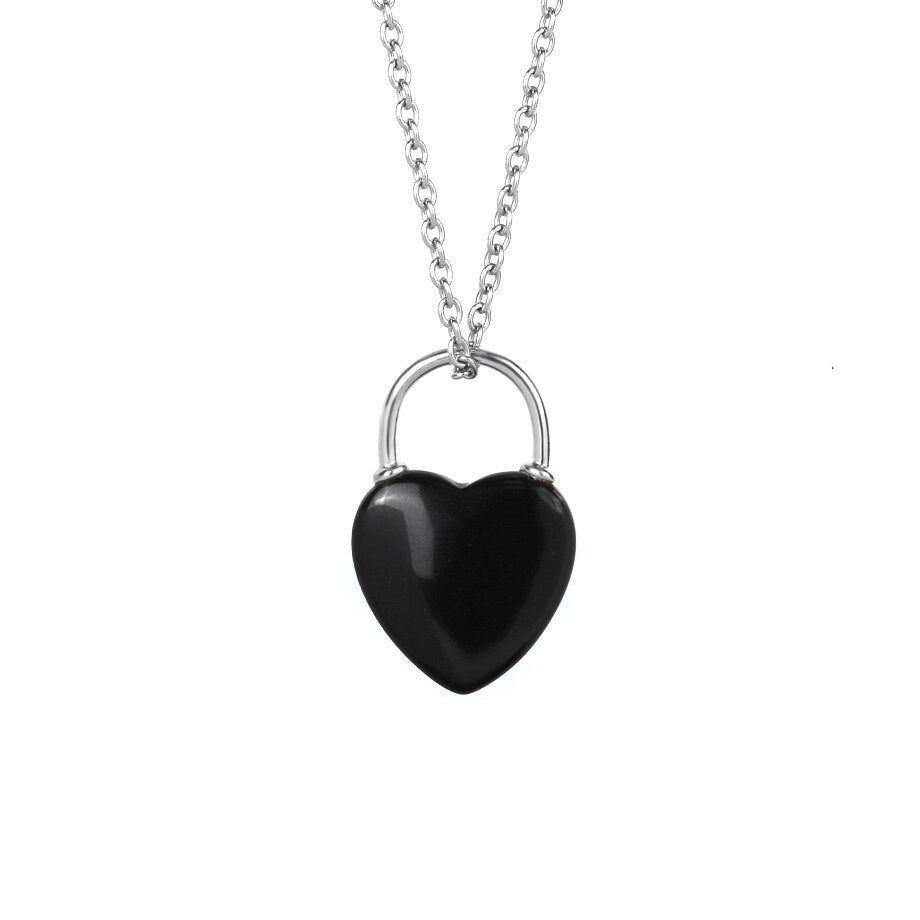 Collier Pierre Obsidienne Noire "Mary"