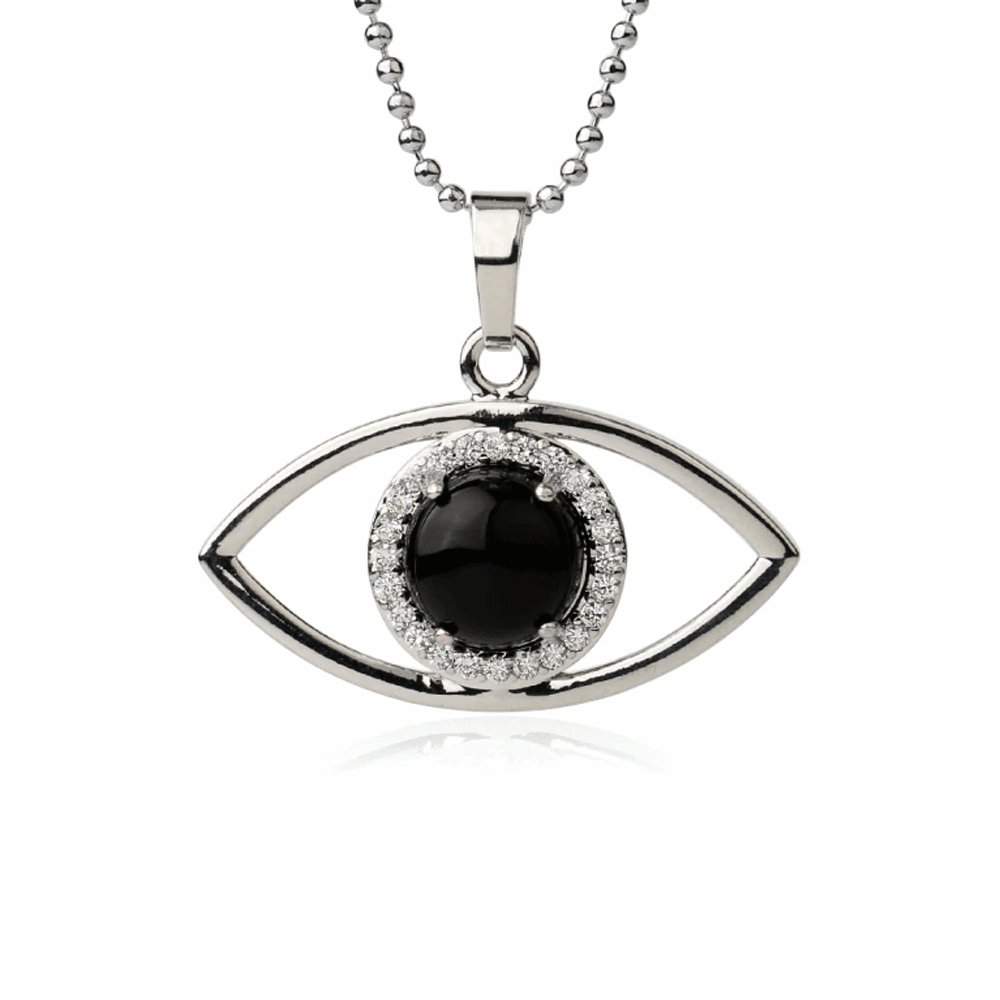 Collier Pierre Onyx Noir "Euphrasie"