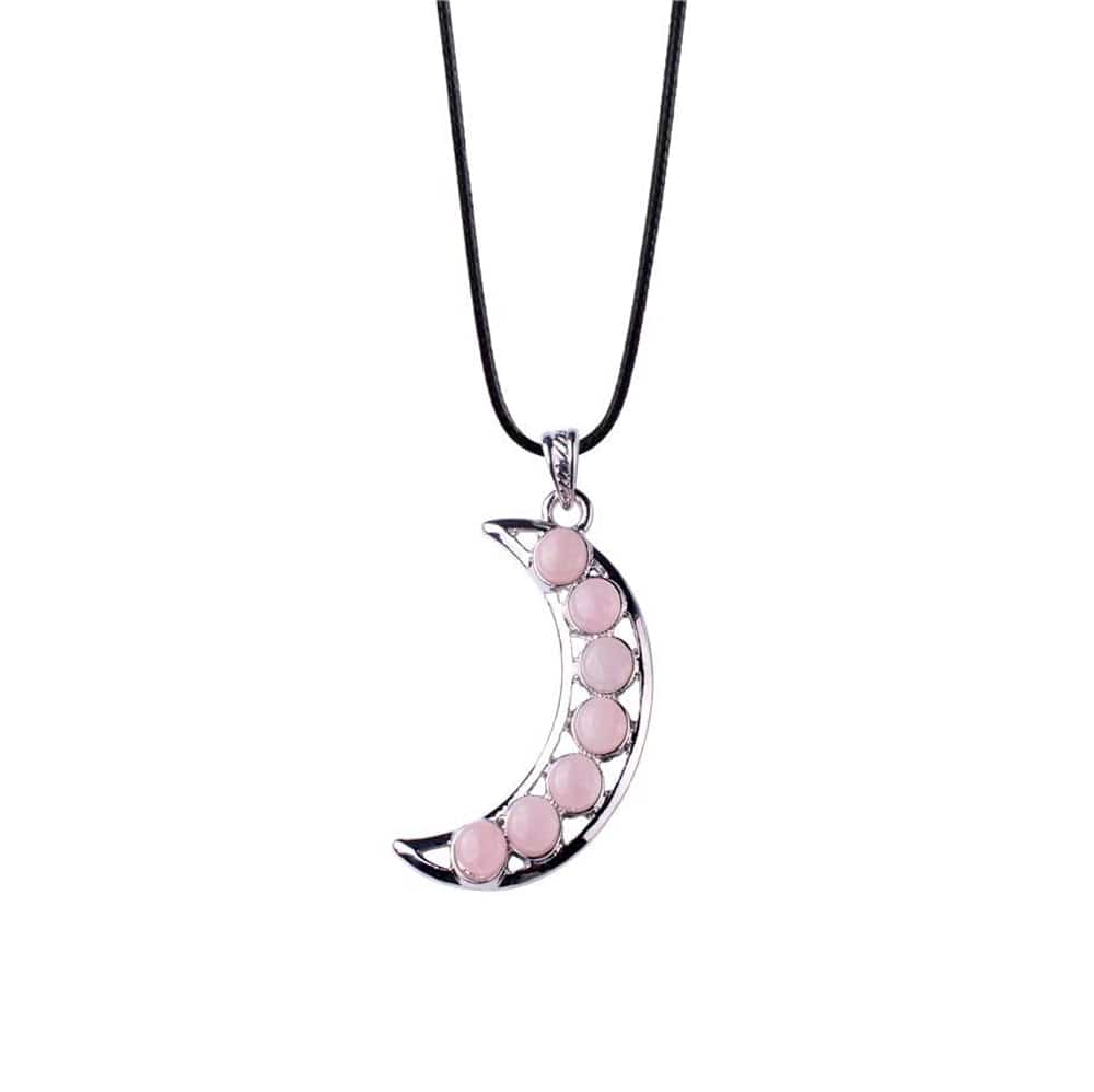 Collier Pierre Quartz rose "Luna"