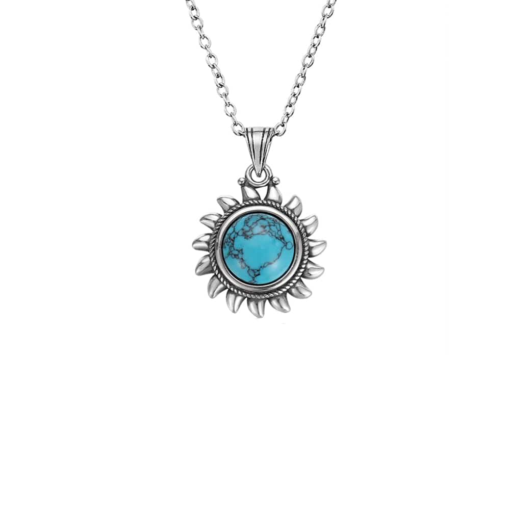 Collier Pierre Turquoise "Anaïs" en Argent 925
