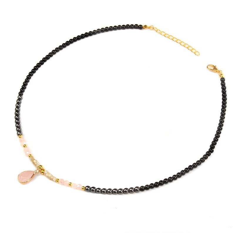 Collier Quartz Rose "Gabrielle"
