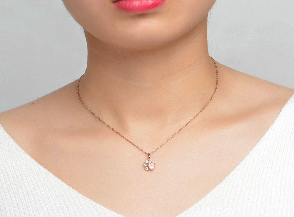 Collier Quartz Rose "Louise" en Argent 925