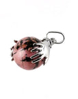 Collier Rhodonite "Dina" en Plaqué Argent