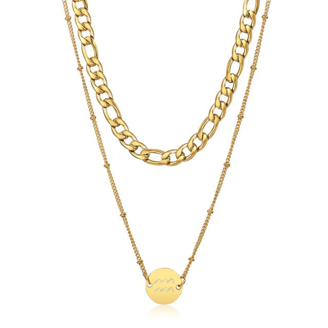 Collier Signe Astro Verseau Acier