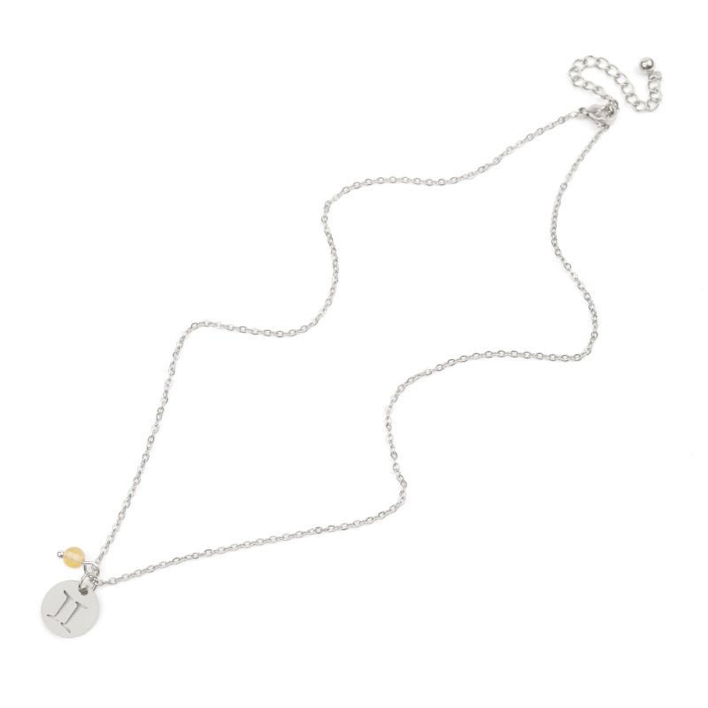 Collier Signe Astrologique Acier Inoxydable Gémeaux