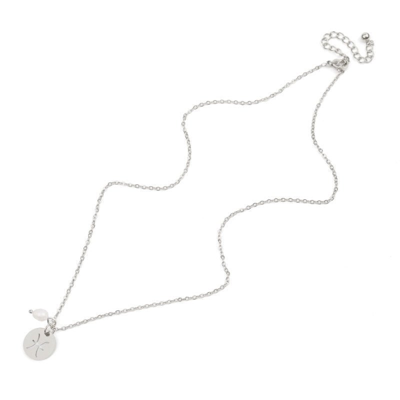 Collier Signe Astrologique Acier Inoxydable Poissons
