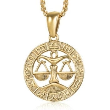 Collier Signe Astrologique Balance en Acier