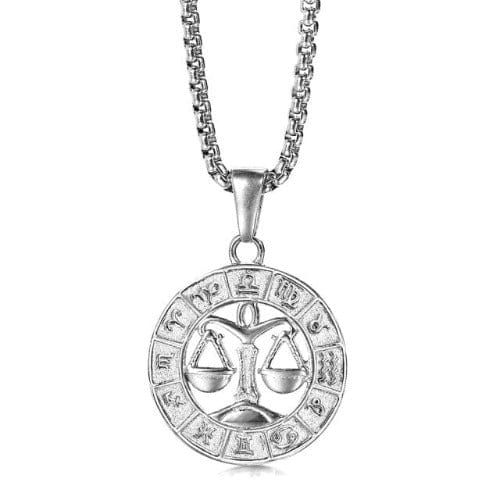 Collier Signe Astrologique Balance en Acier