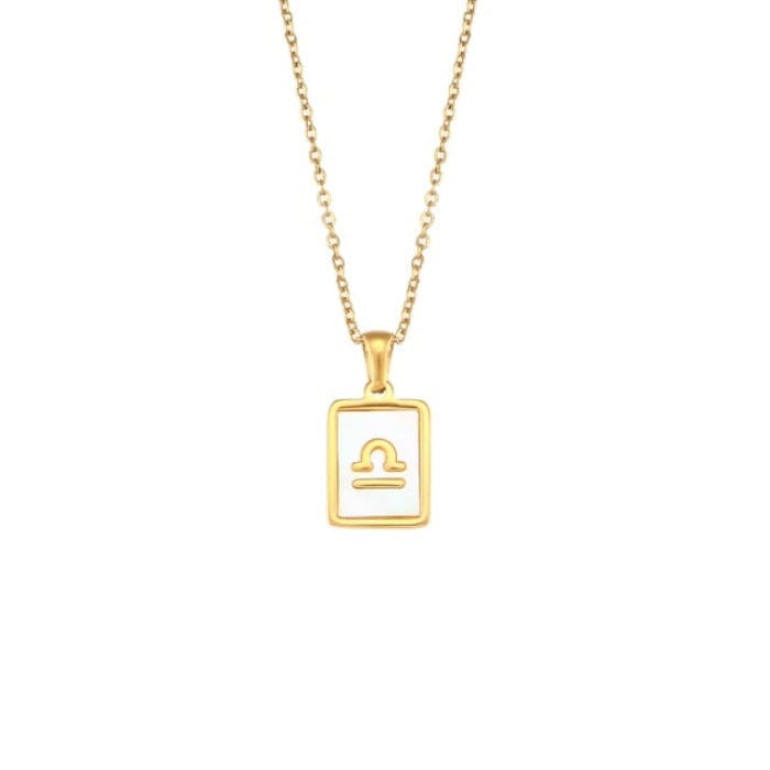 Collier Signe Astrologique Balance en Acier Inoxydable