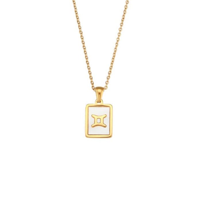 Collier Signe Astrologique Gémeaux en Acier Inoxydable