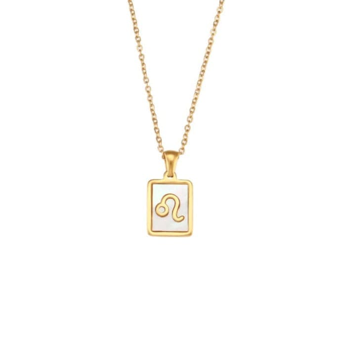 Collier Signe Astrologique Lion en Acier Inoxydable