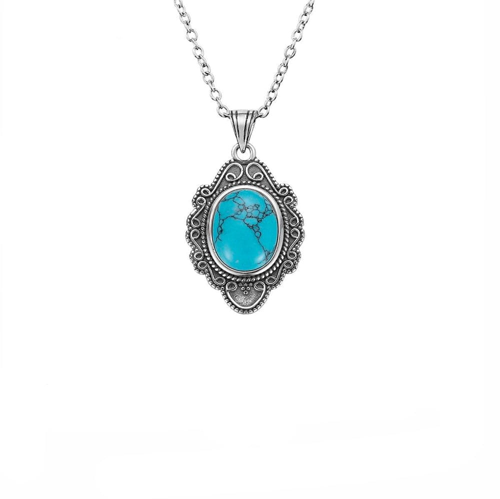 Collier Turquoise "Adeline" en Argent Sterling
