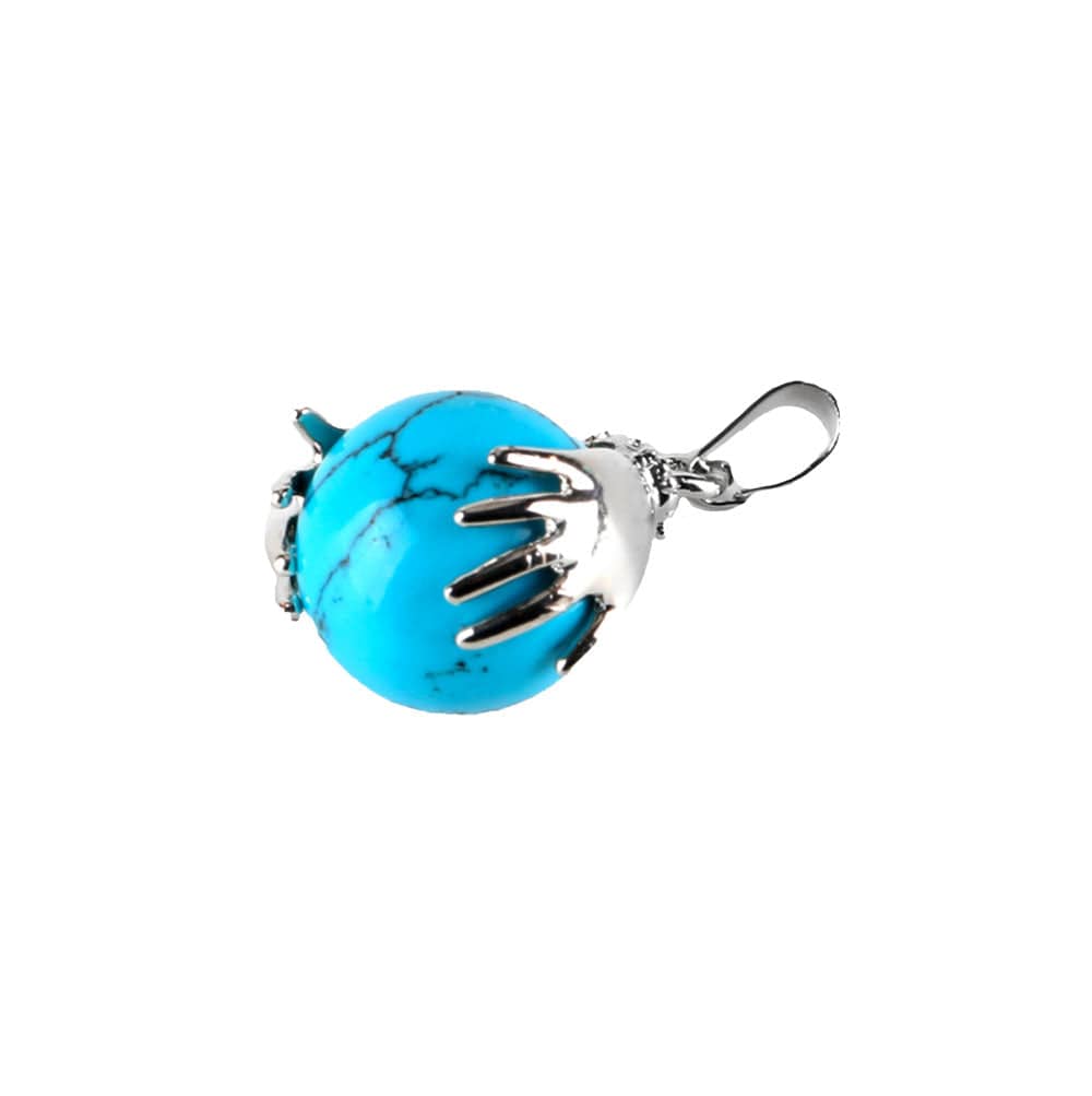 Collier Turquoise "Agathe" en Plaqué Argent
