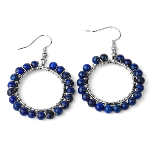 Créoles Lapis Lazuli "Mary"