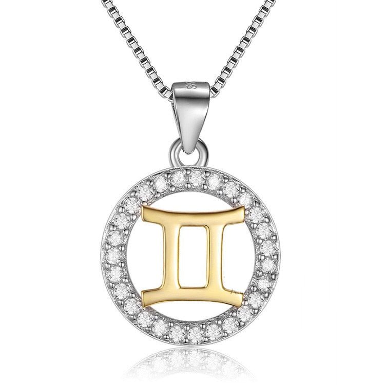 Pendentif Astrologie Gémeaux en Argent 925