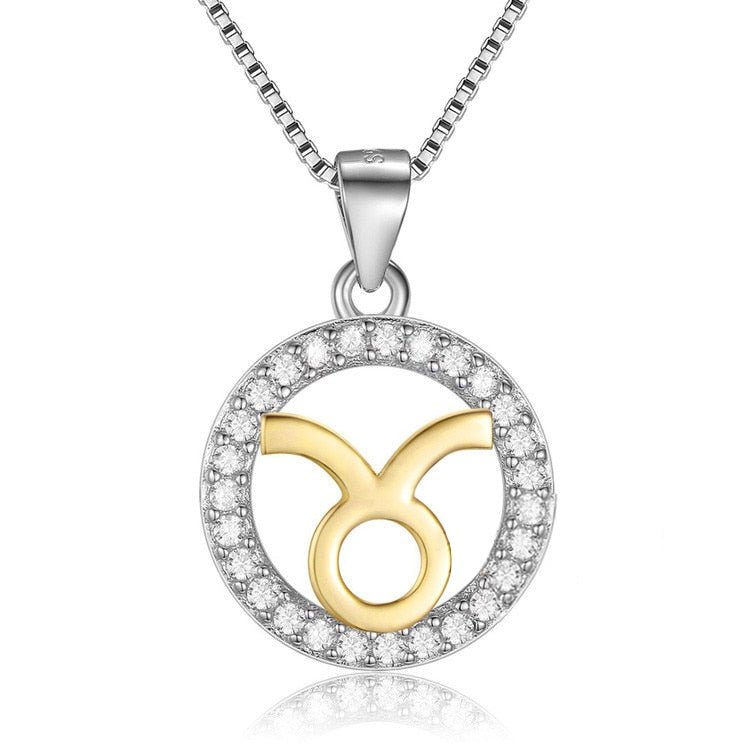 Pendentif Astrologie Taureau en Argent 925