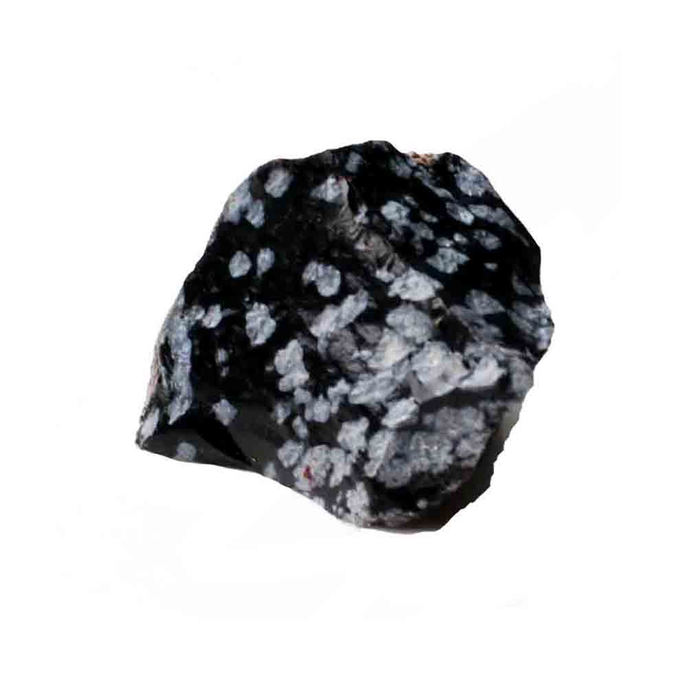 Pierre Brute Obsidienne Neige
